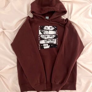 Hunter × Hunter maroon hoodie
